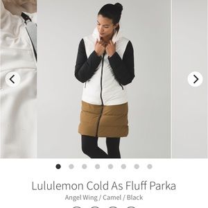 Lululemon Cold As Fluff Parka size 6
